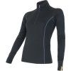 Dámské termo tričko SENSOR Merino active černá zip (Velikost S, Barva černá)