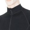 Pánské merino tričko SENSOR df černá/zip (Velikost XL, Barva černá)