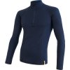 Pánské termo tričko SENSOR Merino df modrá/zip (Velikost M, Barva modrá)