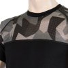 Pánské merino tričko SENSOR Impress černá/camo (Velikost XL, Barva černá)