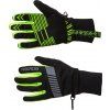 Zimní běžkařské rukavice PROGRESS Snowsport Gloves černá/reflexní žlutá (Velikost XS)