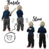 Batolecí softshellové kalhoty s fleecem UNUO, Černá (Velikost 74/80)
