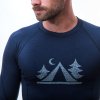 Pánské termo tričko SENSOR Merino Df Camp deep blue (Velikost XL, Barva modrá)