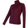 Dámská mikina SENSOR Merino Upper celozip port red (Velikost S, Barva červená)