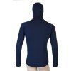 Pánské funkční tričko s kapucí SENSOR Merino df deep blue (Velikost M, Barva modrá)
