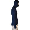 Pánské funkční tričko s kapucí SENSOR Merino df deep blue (Velikost M, Barva modrá)