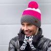 Pletená čepice ELEVEN Pom Pink (Velikost UNI)