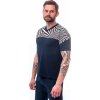 Pánský cyklistický dres SENSOR Helium deep blue/geometry (Velikost XL, Barva modrá)