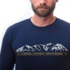 Pánské termo triko SENSOR Merino Active PT Mountains deep blue (Velikost XL, Barva modrá)
