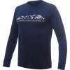 Pánské termo triko SENSOR Merino Active PT Mountains deep blue (Velikost XL, Barva modrá)