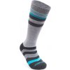 Dětské merino ponožky SENSOR Slope šedá/černá/tyrkys (Barva černá, Velikost 3/5)