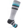 Dětské merino ponožky SENSOR Slope šedá/černá/tyrkys (Barva černá, Velikost 3/5)