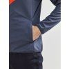 Pánská softshellová bunda CRAFT Core Glide Block šedá s oranžovou (Velikost M)