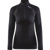Dámské termo triko CRAFT Active Extreme X Zip - černá (Velikost XS)