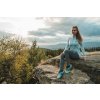 Dámské merino triko HUSKY Merow Zip modré (Velikost XL)