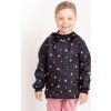 Dětská softshellová bunda UNUO bez zateplení pružná Basic, Černá, Květiny (Velikost 86/92, Věk 18-24 měsíců)