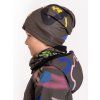 Dětský nákrčník UNUO z fleecu Basic, Khaki, Fantazie (Velikost Dětská)