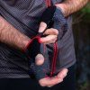 Unisex cyklistické rukavice PROGRESS Solar Mitts černá/červená (Velikost M)