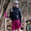 Dámské cyklistické šortky PROGRESS Genia vínové (Velikost S)