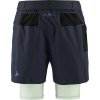 Pánské běžecké šortky CRAFT PRO Trail 2in1 - modrá (Velikost S)