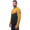 Pánská funkční mikina SENSOR Coolmax Thermo celozip černá/mustard (Velikost XXL, Barva černá)