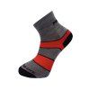 Unisex outdoorové ponožky PROGRESS Trail Merino šedá/červená (Velikost 35-38)