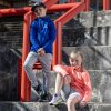 Dívčí funkční mikina PROGRESS Tispa Junior lososová (Velikost 128/1)