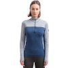Dámské triko dlouhý rukáv SENSOR Merino Bold cool blue/cool gray (Velikost XL, Barva modrá)
