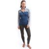 Dámské triko dlouhý rukáv SENSOR Merino Bold cool blue/cool gray (Velikost XL, Barva modrá)
