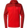 Pánská technická mikina Haglöfs ROC Flash Mid Hood - červená (Velikost S)