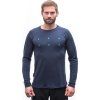 Pánské merino triko SENSOR Blend Typo deep blue (Velikost XL, Barva modrá)