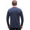 Pánské merino triko SENSOR Blend Typo deep blue (Velikost XL, Barva modrá)