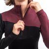 Dámská merino mikina SENSOR Extreme up černá/port red (Velikost M, Barva černá)