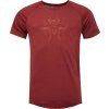 Pánské 100% Merino triko KLIMATEX Skadar vínová (Velikost M)