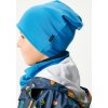 Dětská čepice UNUO z teplákoviny Basic, Modrá (Velikost S (45 - 48 cm), Věk 1-3 roky)