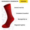 Merino ponožky NORTHMAN Hamar červené (Velikost 42-44)