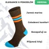 Merino ponožky NORTHMAN Larvik hnědomodré (Velikost 42-44)