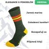 Merino ponožky NORTHMAN Larvik zelenožluté (Velikost 42-44)