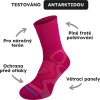 Turistické merino ponožky NORTHMAN Svarog růžová (Velikost 42-44)