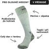 Turistické merino ponožky NORTHMAN Hunting zelené (Velikost 42-44)