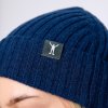 Merino beanie NORTHMAN 2:2 tmavě modrá (Barva Tmavě modrá)