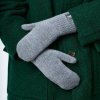 Zimní merino palčáky Baldur světle šedé (Velikost L/XL)