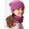 Dětská čepice UNUO pletená Warm, Růžová (Velikost S (45 - 48 cm), Věk 1-3 roky)