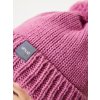 Dětská čepice UNUO pletená Bobble, Růžová (Velikost S (45 - 48 cm), Věk 1-3 roky)