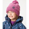 Dětská čepice UNUO pletená Bobble, Růžová (Velikost S (45 - 48 cm), Věk 1-3 roky)