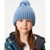Dětská čepice UNUO pletená Bobble, Modrá (Velikost S (45 - 48 cm), Věk 1-3 roky)
