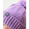 Dětská čepice UNUO pletená Bobble, Lila (Velikost S (45 - 48 cm), Věk 1-3 roky)