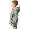 Dětská softshellová bunda UNUO s fleecem Basic, Khaki, Dino (Velikost 86/92, Věk 18-24 měsíců)