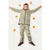 Dětská softshellová bunda UNUO s fleecem Basic, Khaki (Velikost 86/92, Věk 18-24 měsíců)
